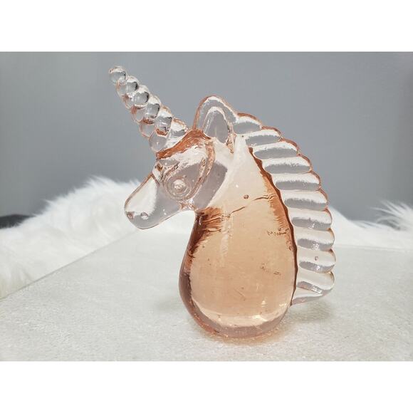 Vintage Pink Unicorn Glass Paperweight y2k 2002‎ bedroom decor girl retro teen - Picture 6 of 9